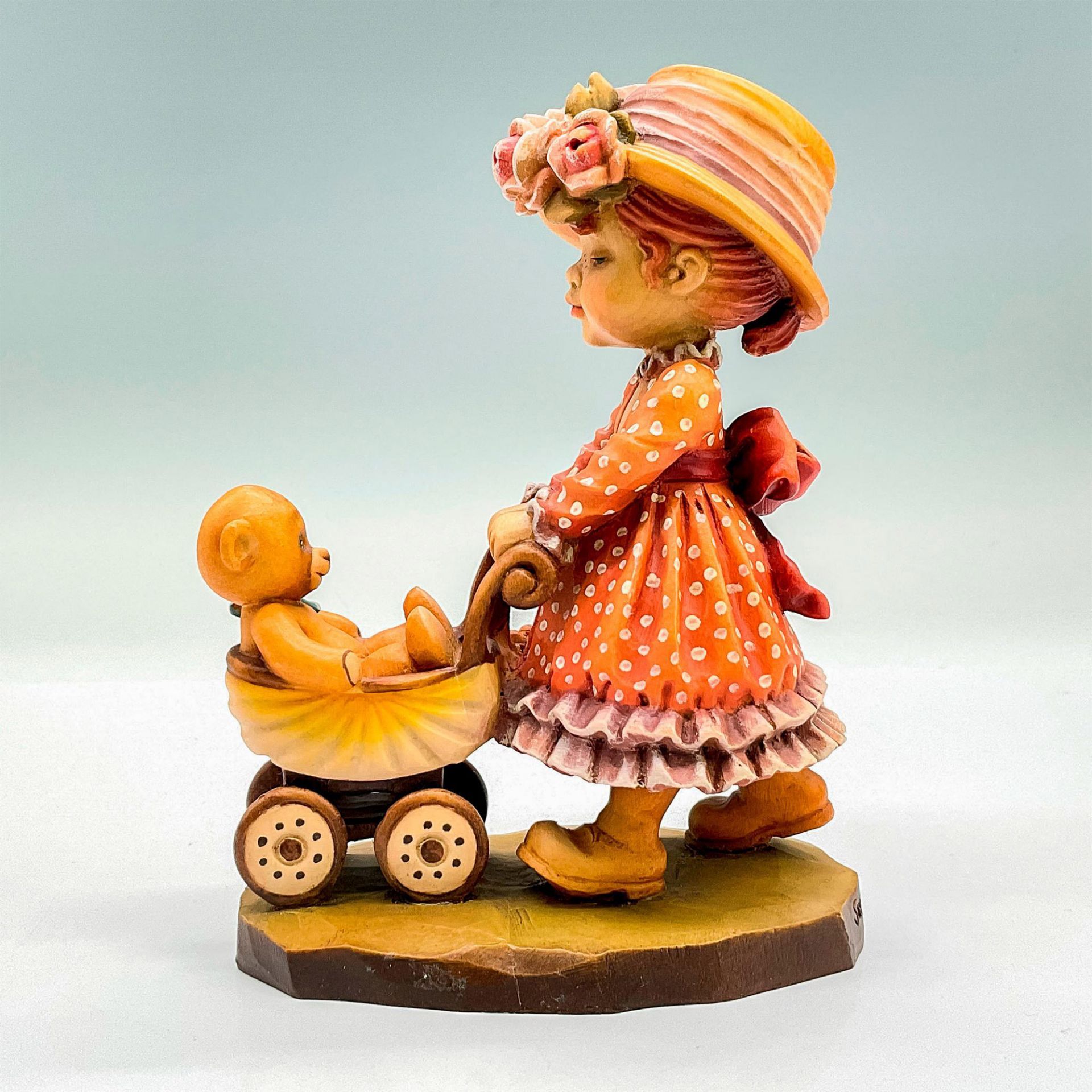 Anri Italy Wood Carved Figurine, Little Nanny