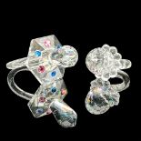 2pc Crystal Figurines, Baby Pacifiers
