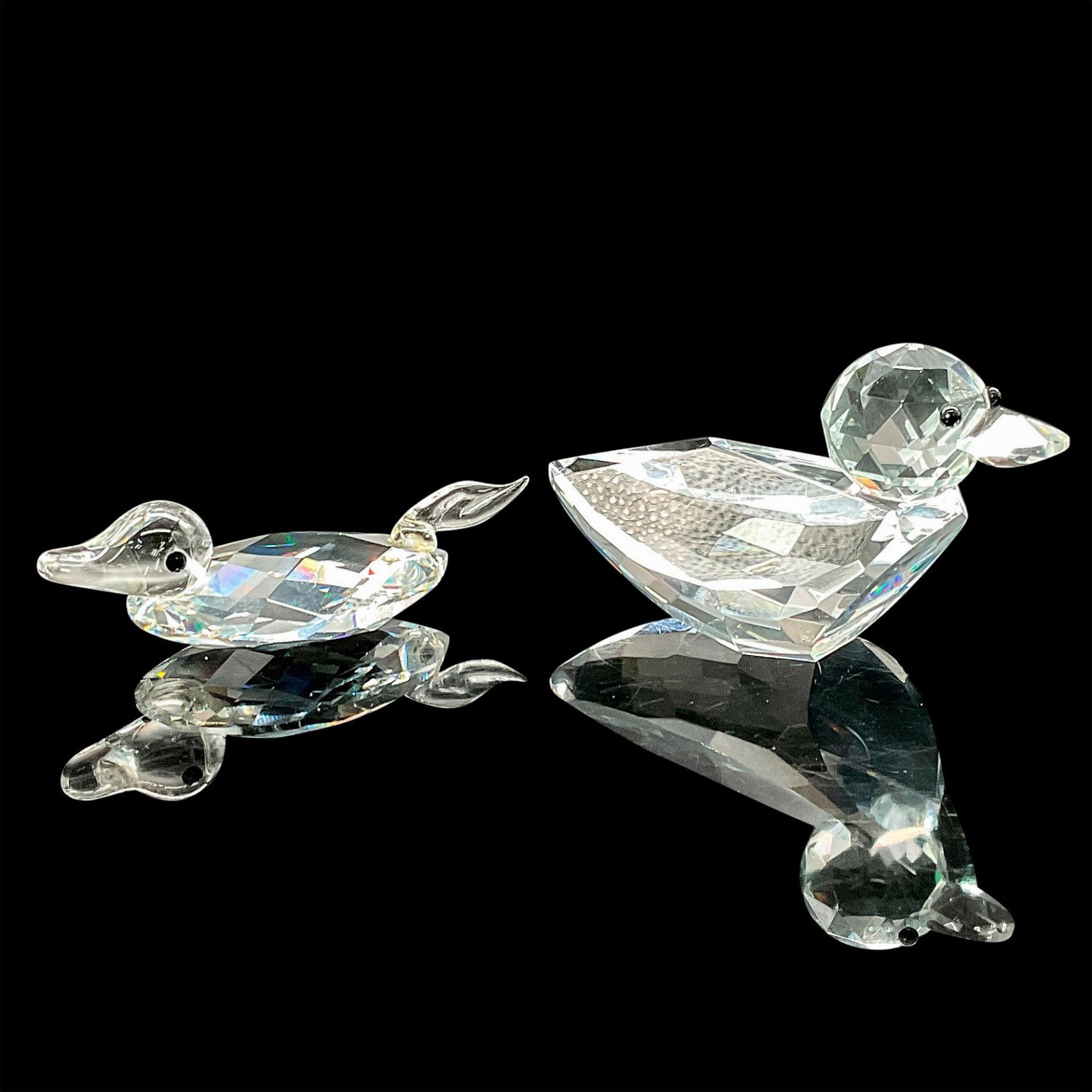 Pair of Crystal Figurines, Ducks - Image 2 of 3