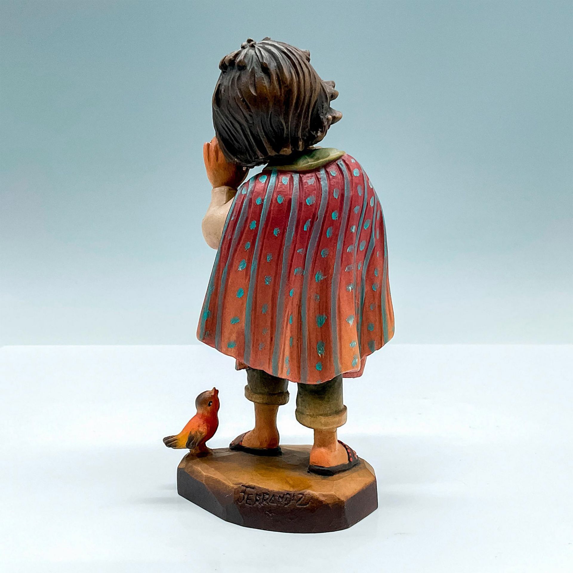 Anri Italy Wood Carved Figurine, Mexican Boy - Image 2 of 3