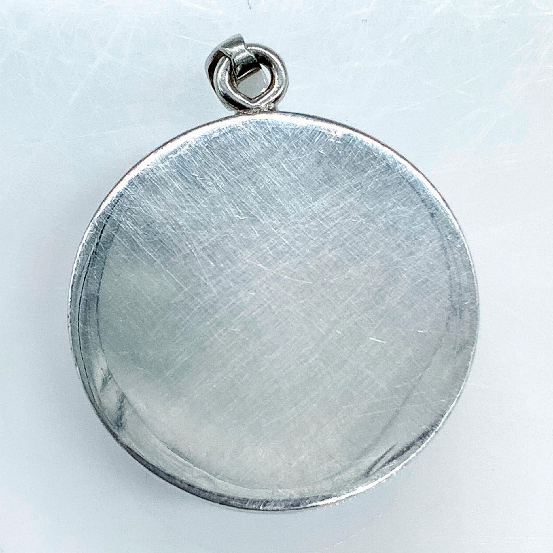 Lalique Sterling Silver Clear Cabochon Pendant - Image 2 of 2