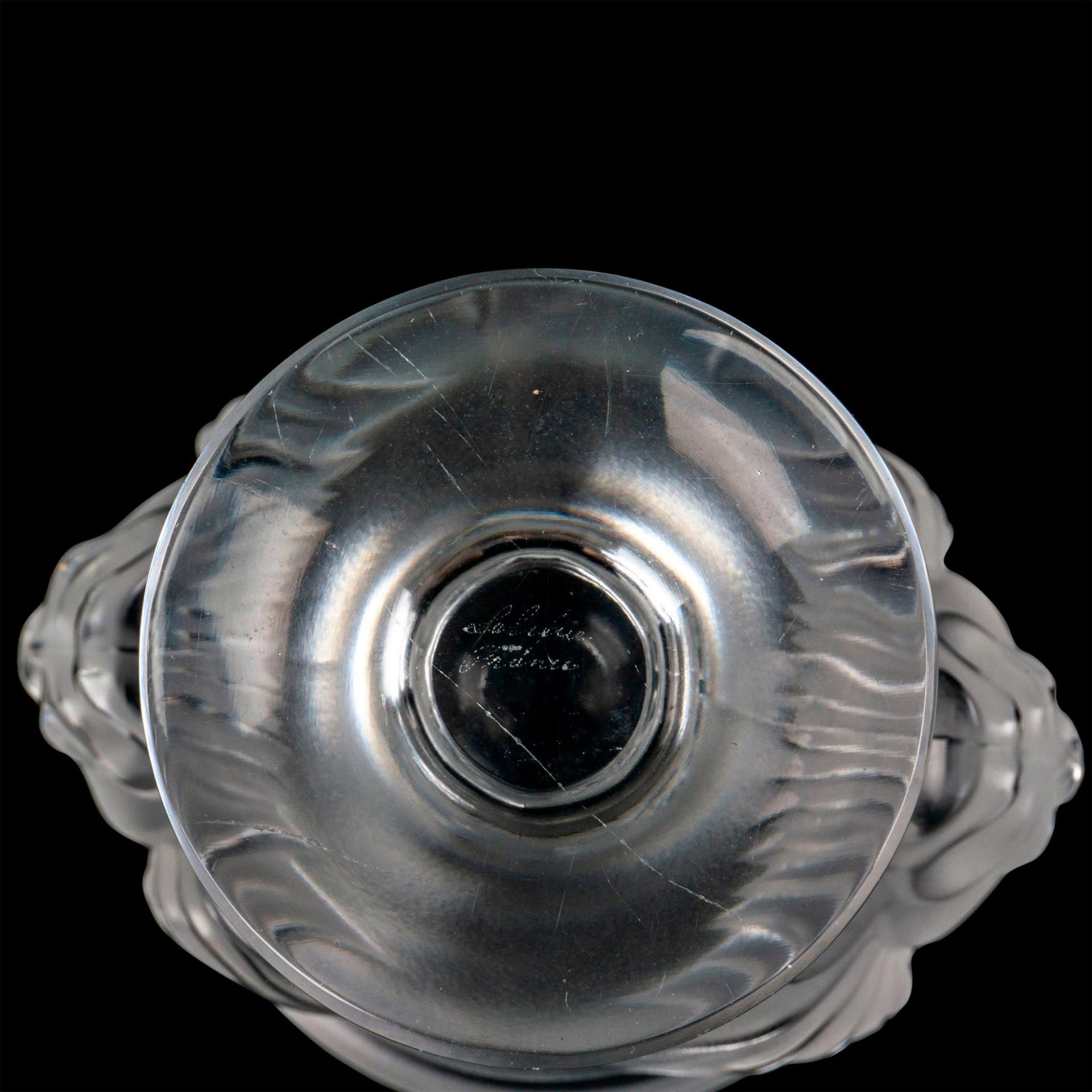 Lalique Crystal Candleholder, Tete De Lion - Image 4 of 4