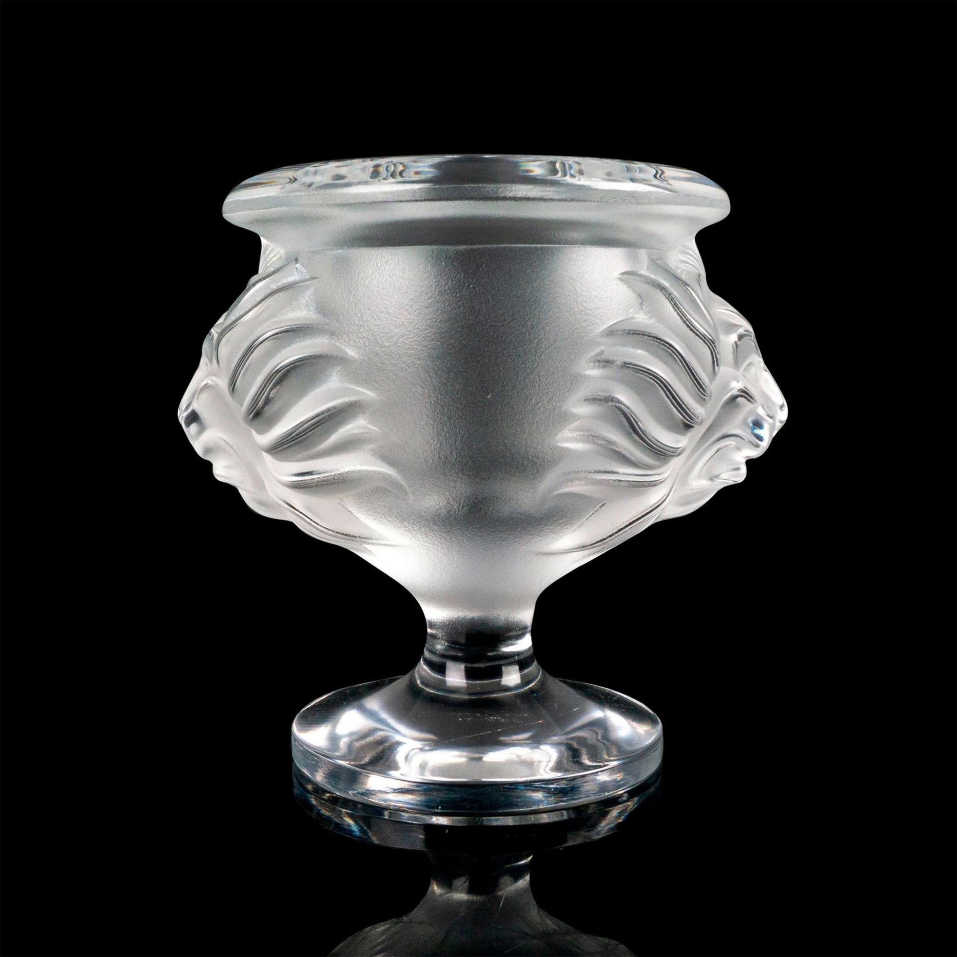 Lalique Crystal Candleholder, Tete De Lion - Image 2 of 4