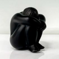 Lalique Black Crystal Nu Nahbi Figure