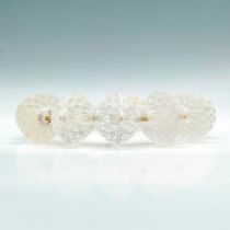 26pc Rene Lalique Glass Art Nouveau Beads, Dahlias