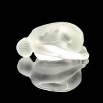 Lalique Crystal Nu Feuille Pliee Statuette