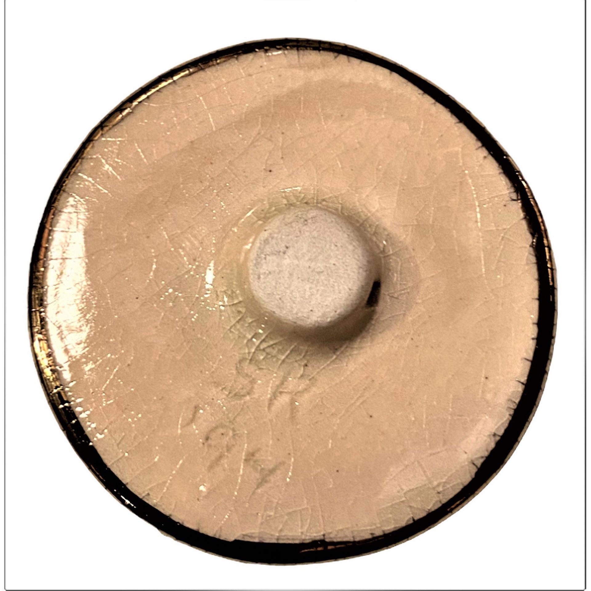 A Division Three Satsuma Pottery Cat Button - Bild 2 aus 2
