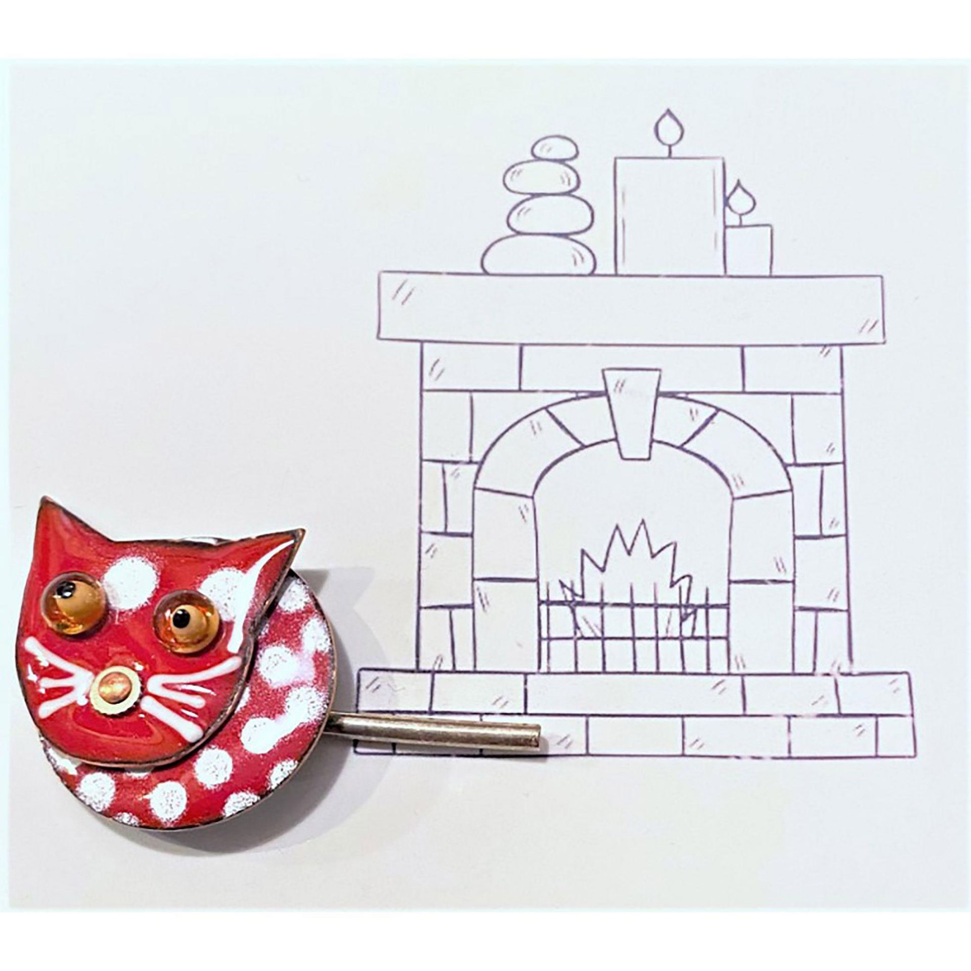 A Division Three Studio Artist Cat Button - Image 2 of 3