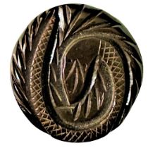 A Division Three Carved Bakelite Animal Button