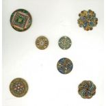 2 Small Cards of Assorted Division One Metal Buttons