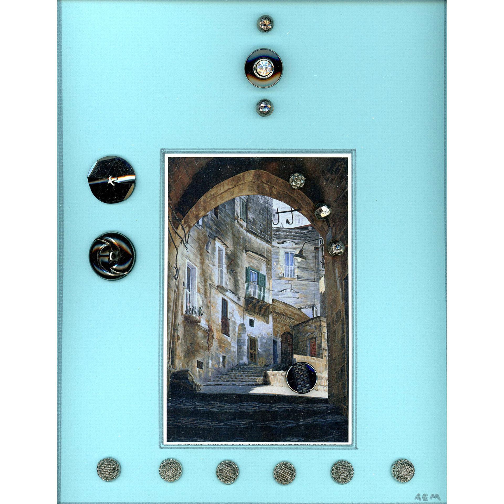 4 Cards of Assorted Div 1 & 3 Black Glass Buttons - Bild 3 aus 4