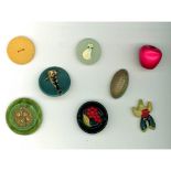 A Small Card of Celluloid Buttons Including Realistic