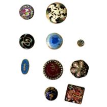 A Small Card of Assorted Division 1 & 3 Enamel Buttons