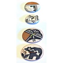 A Small Card of Division 3 Southwest Pottery Buttons