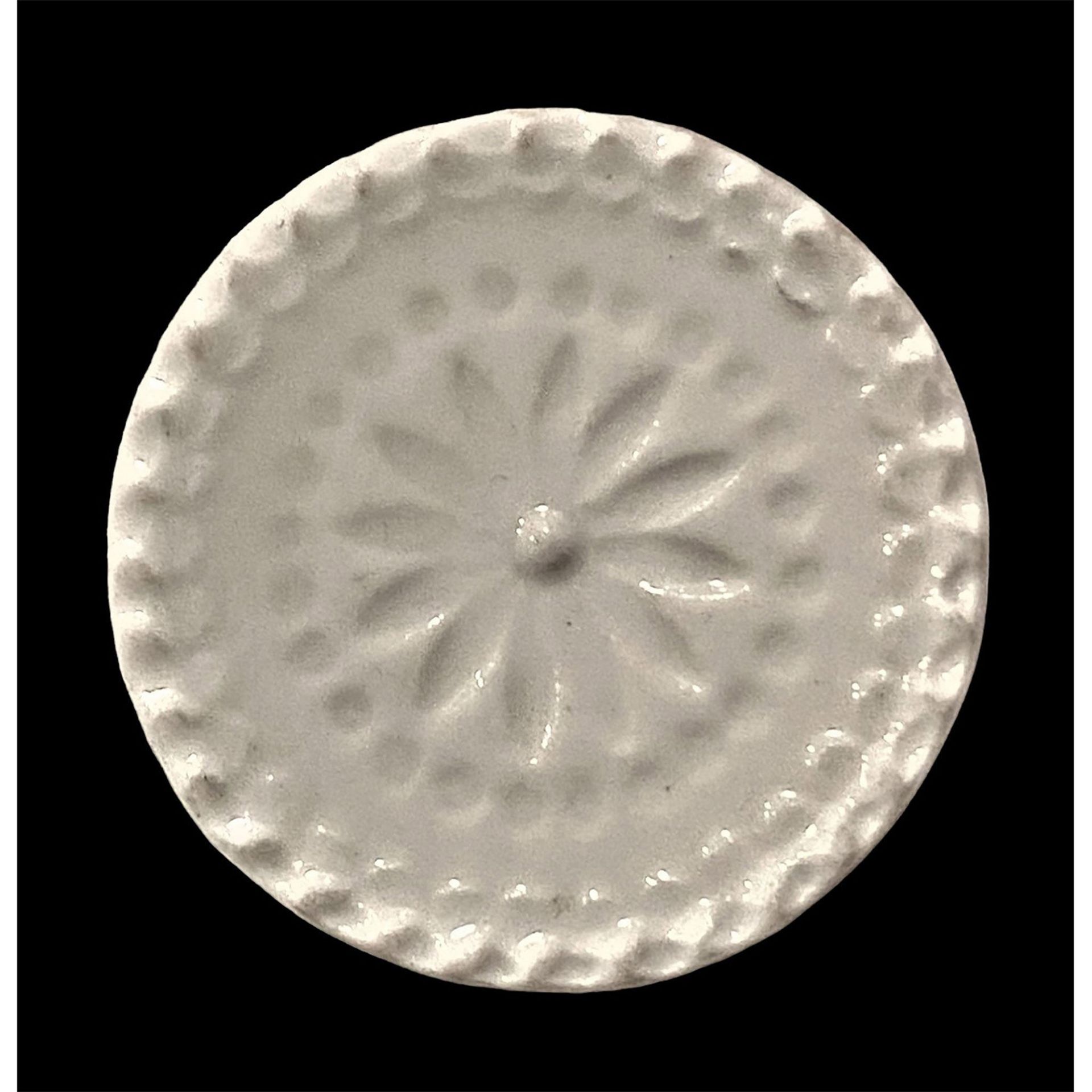 A Scarce Division One White Ceramic Button