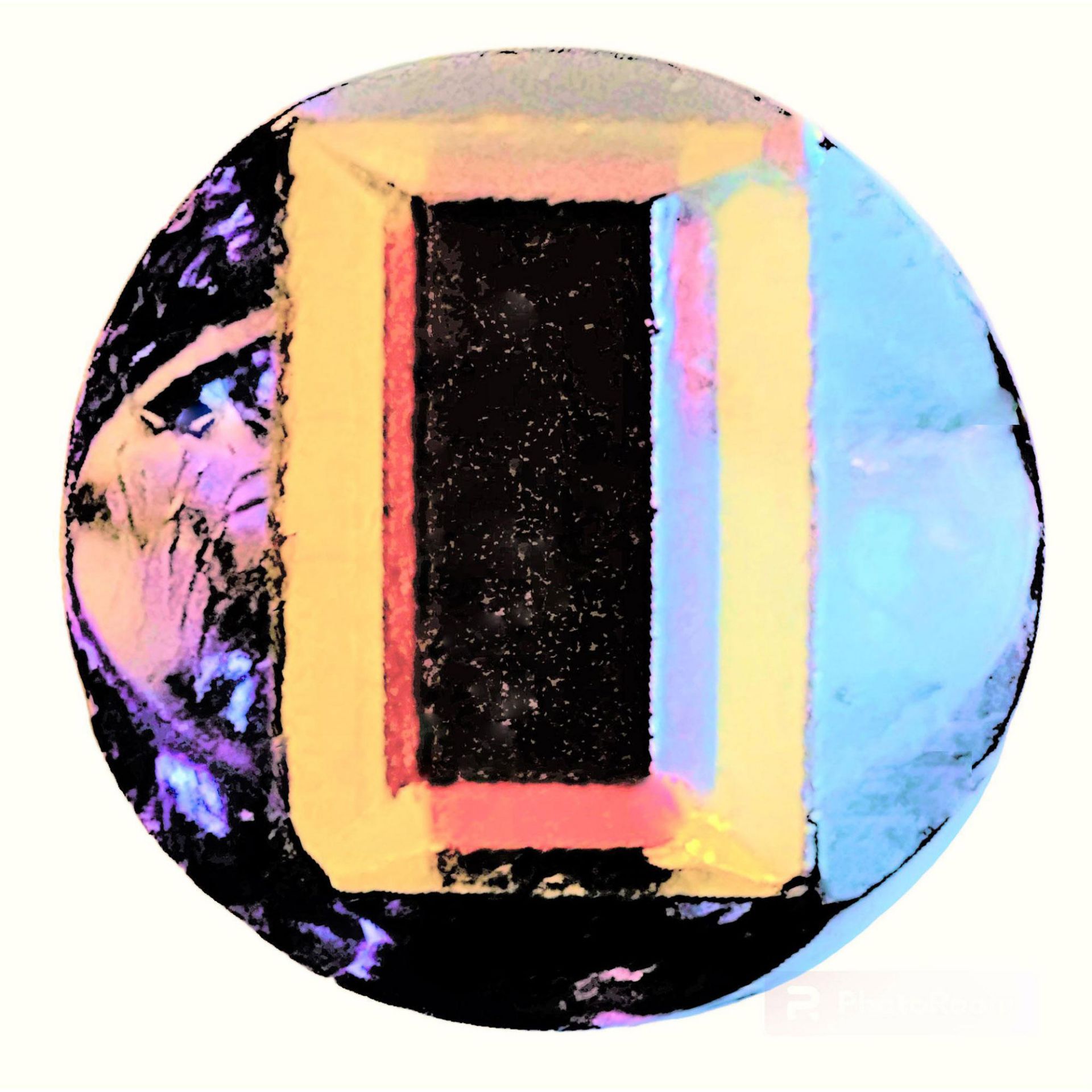 A Scarce Colored Division One Tingue Glass Button