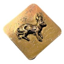 A Division One Brass Pictorial Rabbit Button