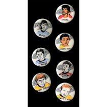 A Set of Division Three Pictorial Ceramic Buttons.