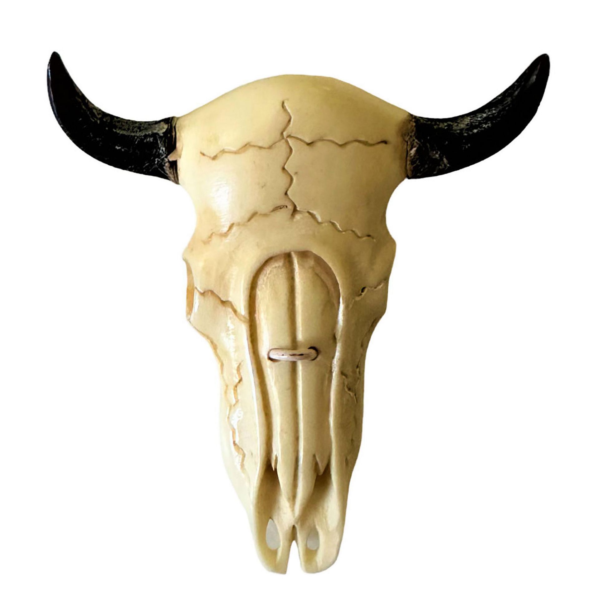 A Division One Horn Animal Skull Head Button