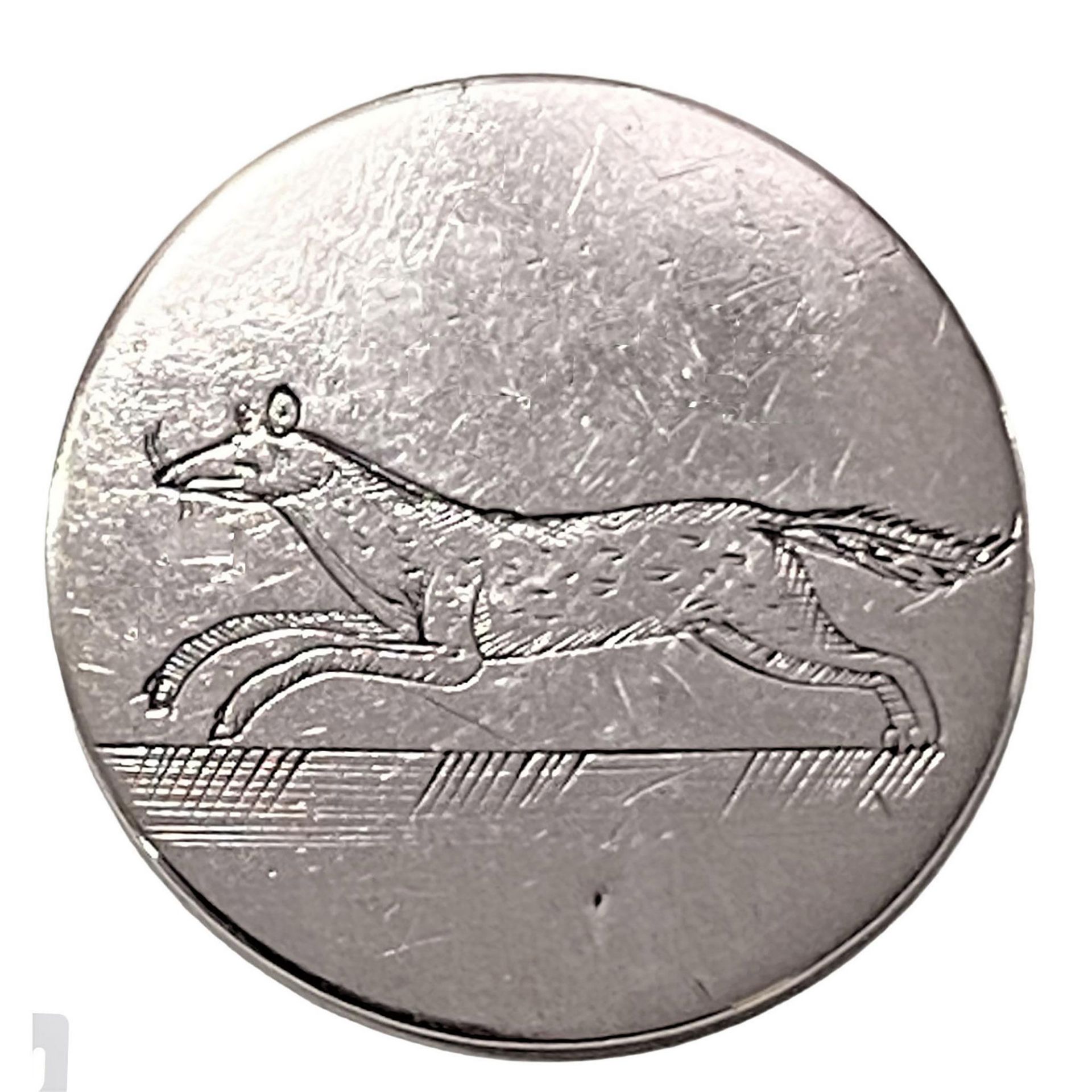 A Division One Silver Dog Button