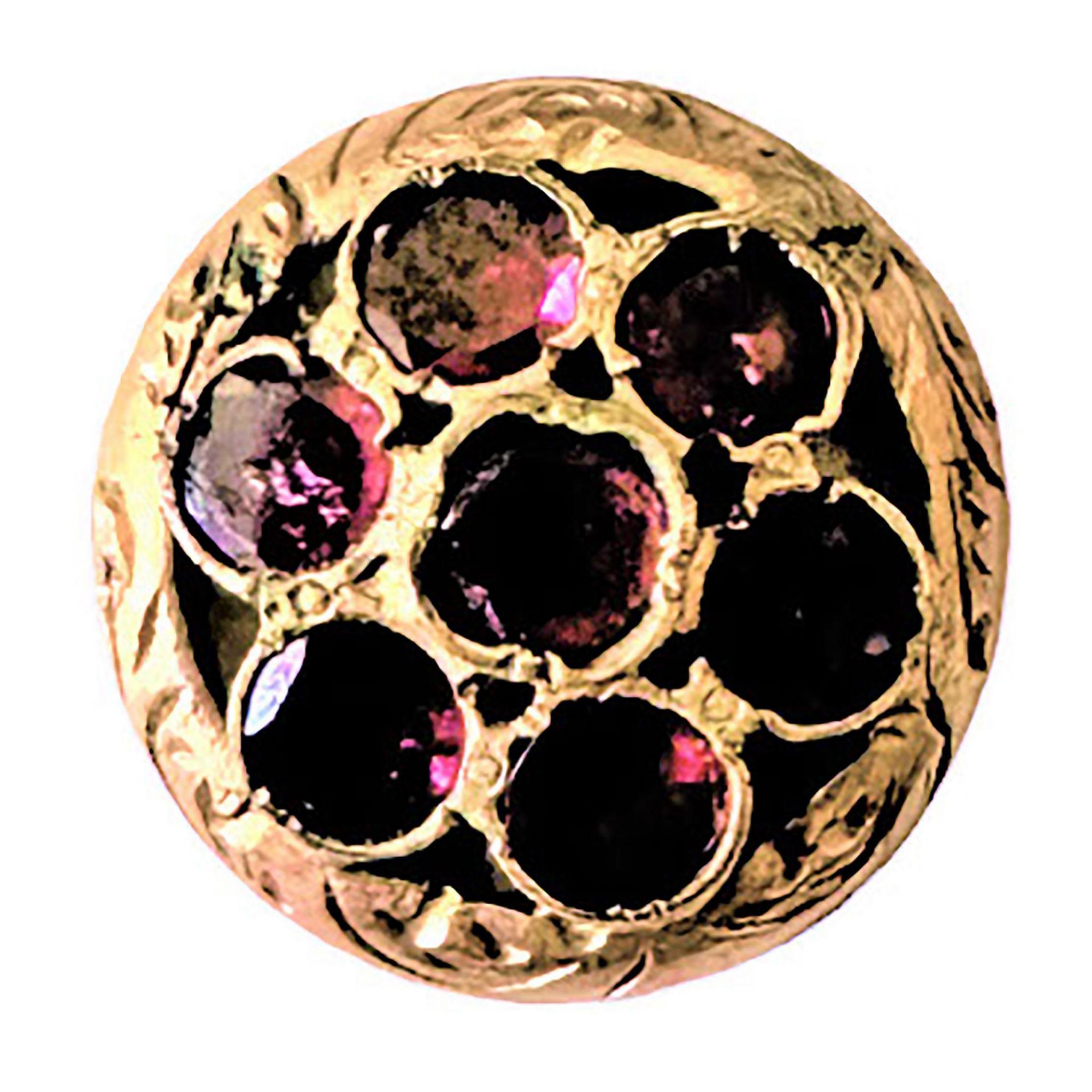 A Division One Gemstone In Gold Button