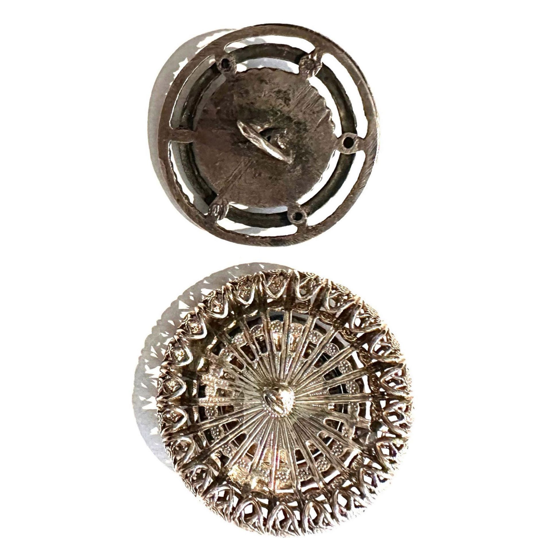 A Small Card of Metal Jeweled Buttons - Image 4 of 4