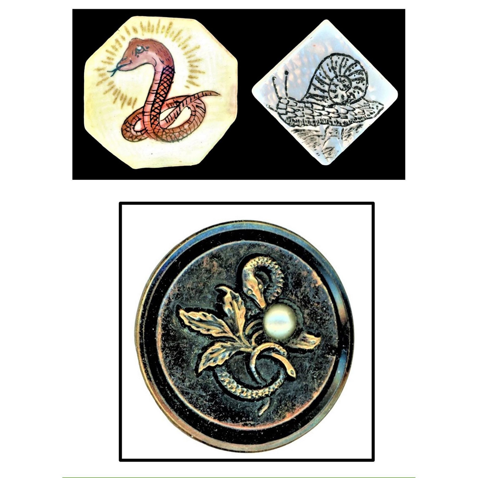 A Small Card of Division One and Three Animal Buttons