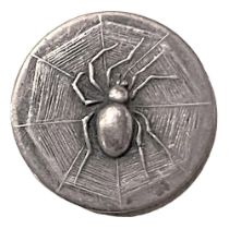 A Division One Silver Spider Button