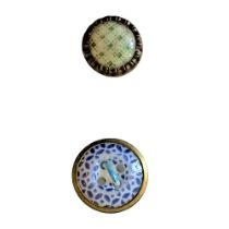 A Small Card of Division One china Buttons Incl. Jeweled