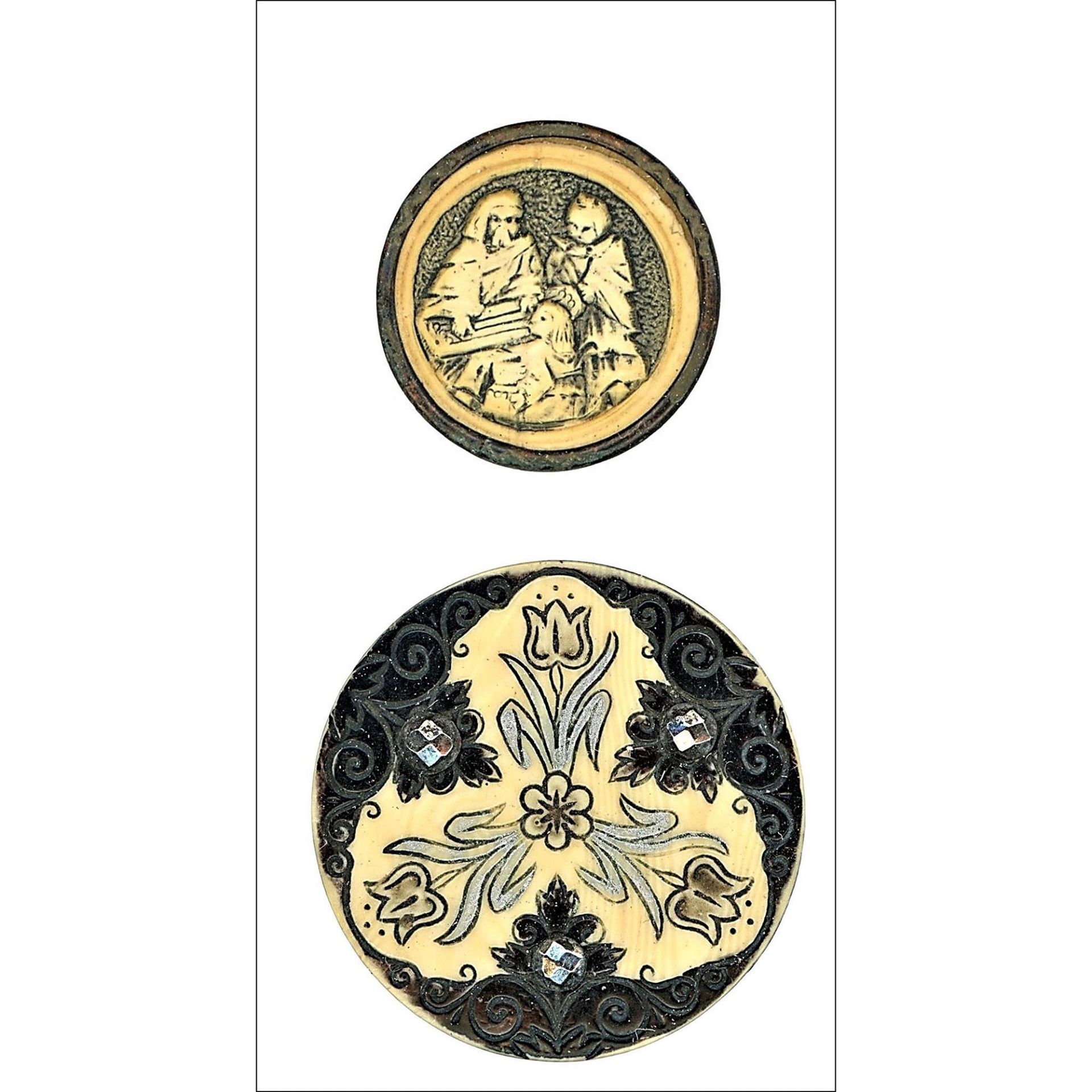 A Small Card of Division One Celluloid Buttons