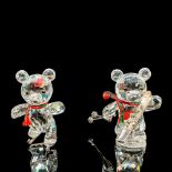 3pc Swarovski Crystal Figurines, Kris Bear, Skates and Skis