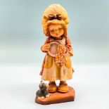 Anri Italy Wood Carved Figurine, Helping Mother