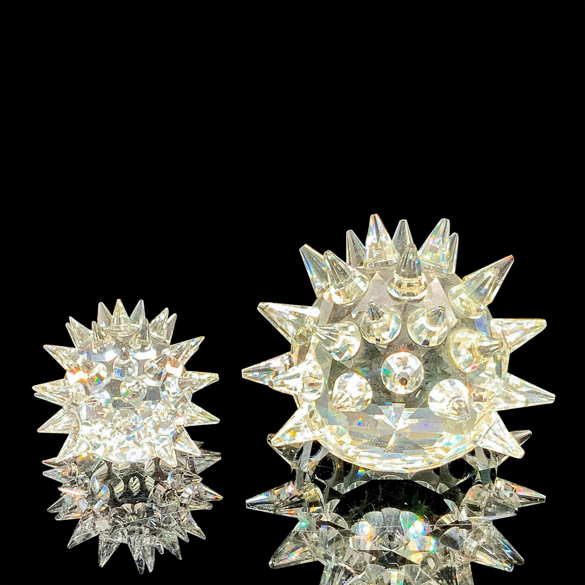 2pc Swarovski Crystal Figurines, Hedgehogs - Image 2 of 2