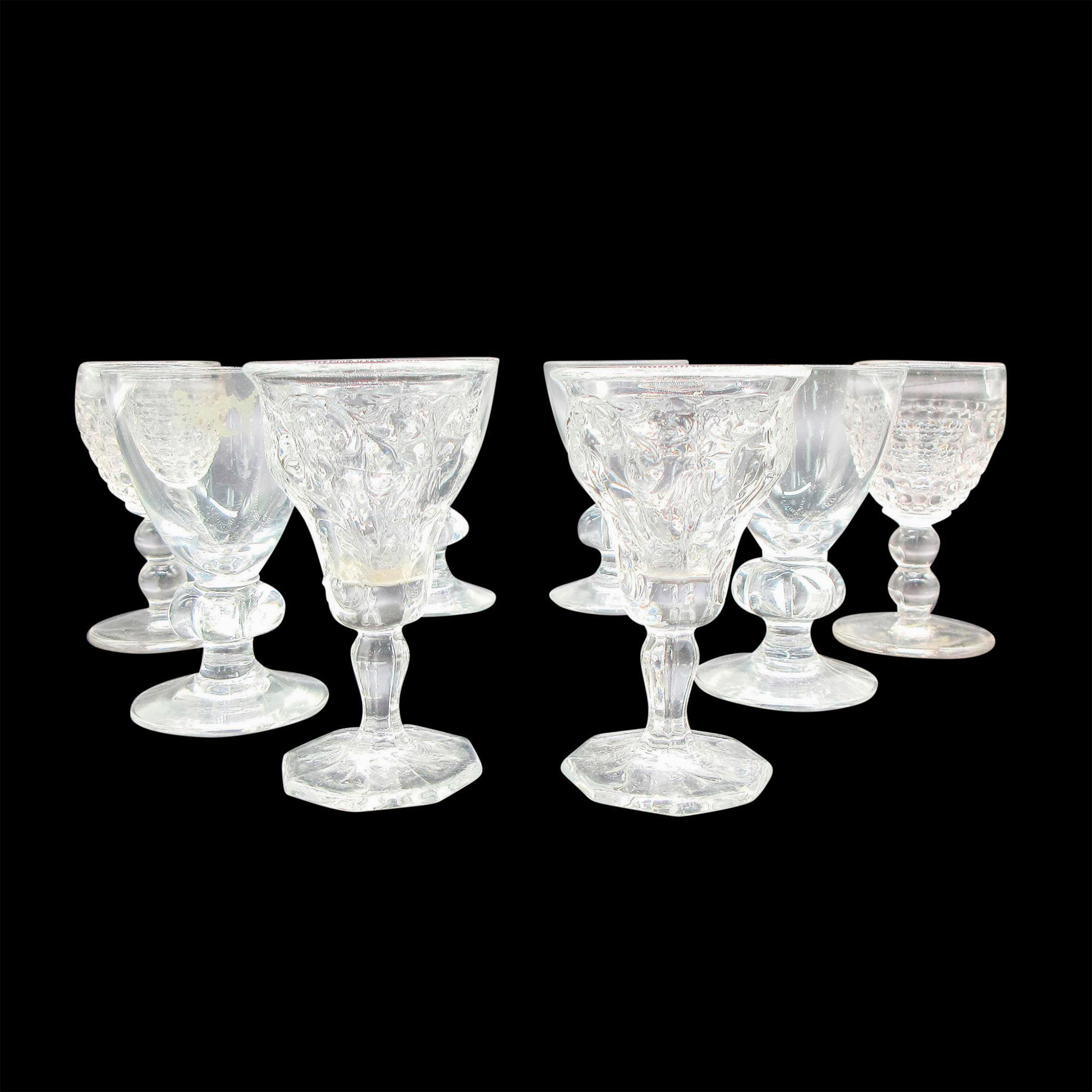 8pc Lot of Patterned Cordial Glasses - Bild 3 aus 3