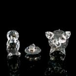 3pc Swarovski Crystal Figurines