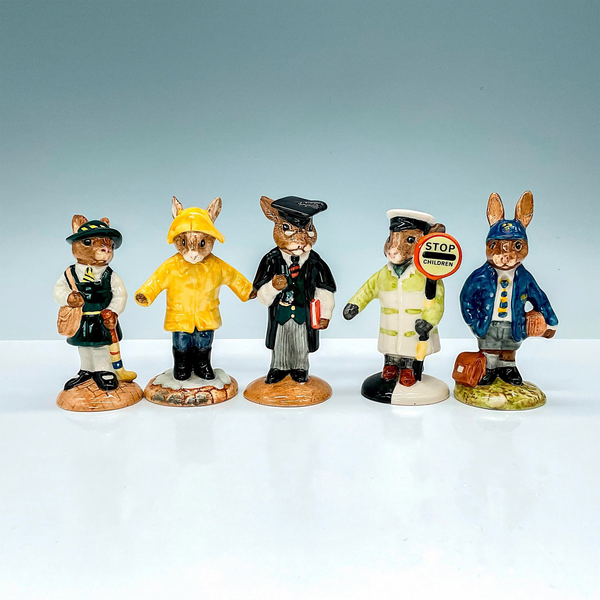 5pc Royal Doulton Bunnykins, School Days