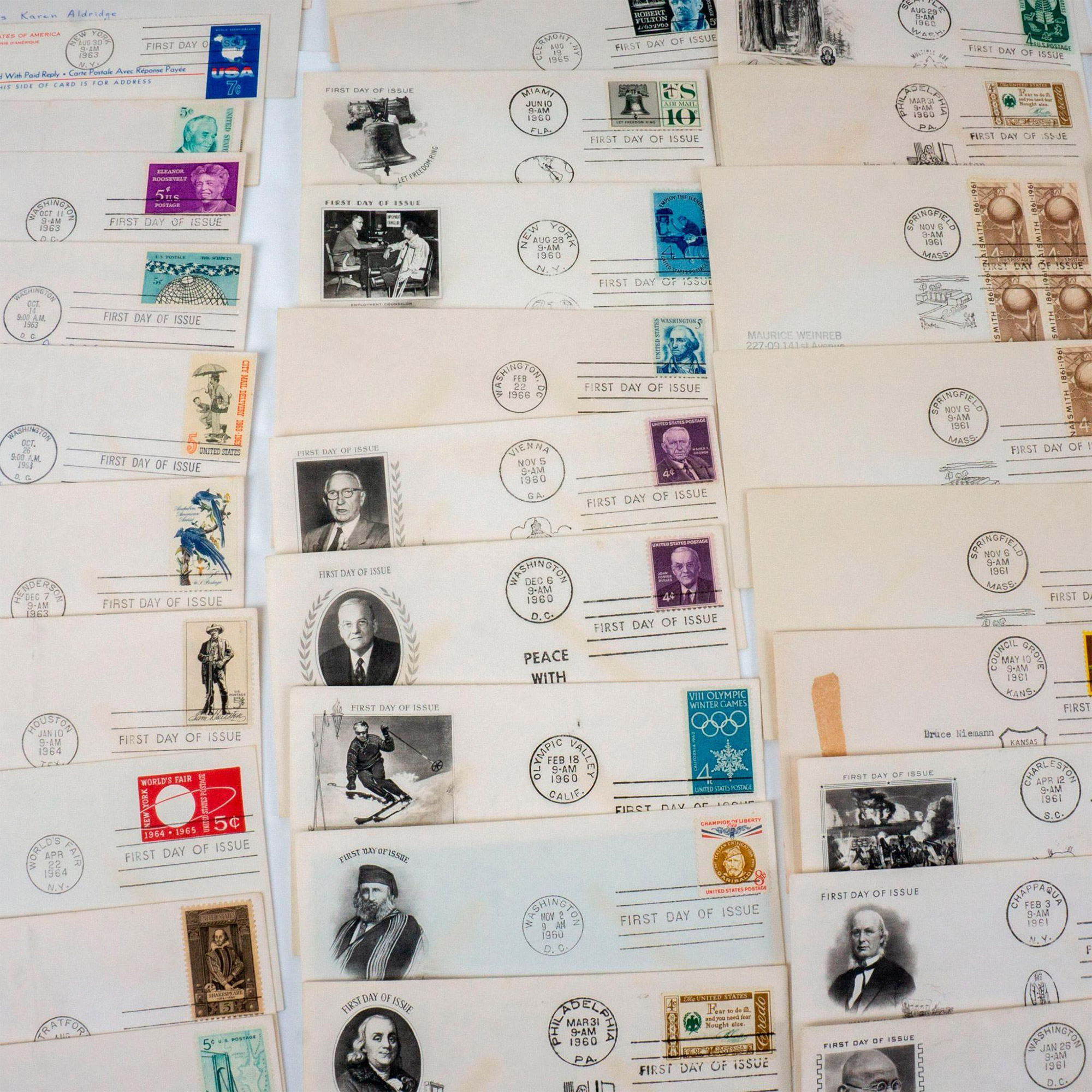 73pc Vintage 1960s First Day US Postage Covers Addressed - Image 2 of 3
