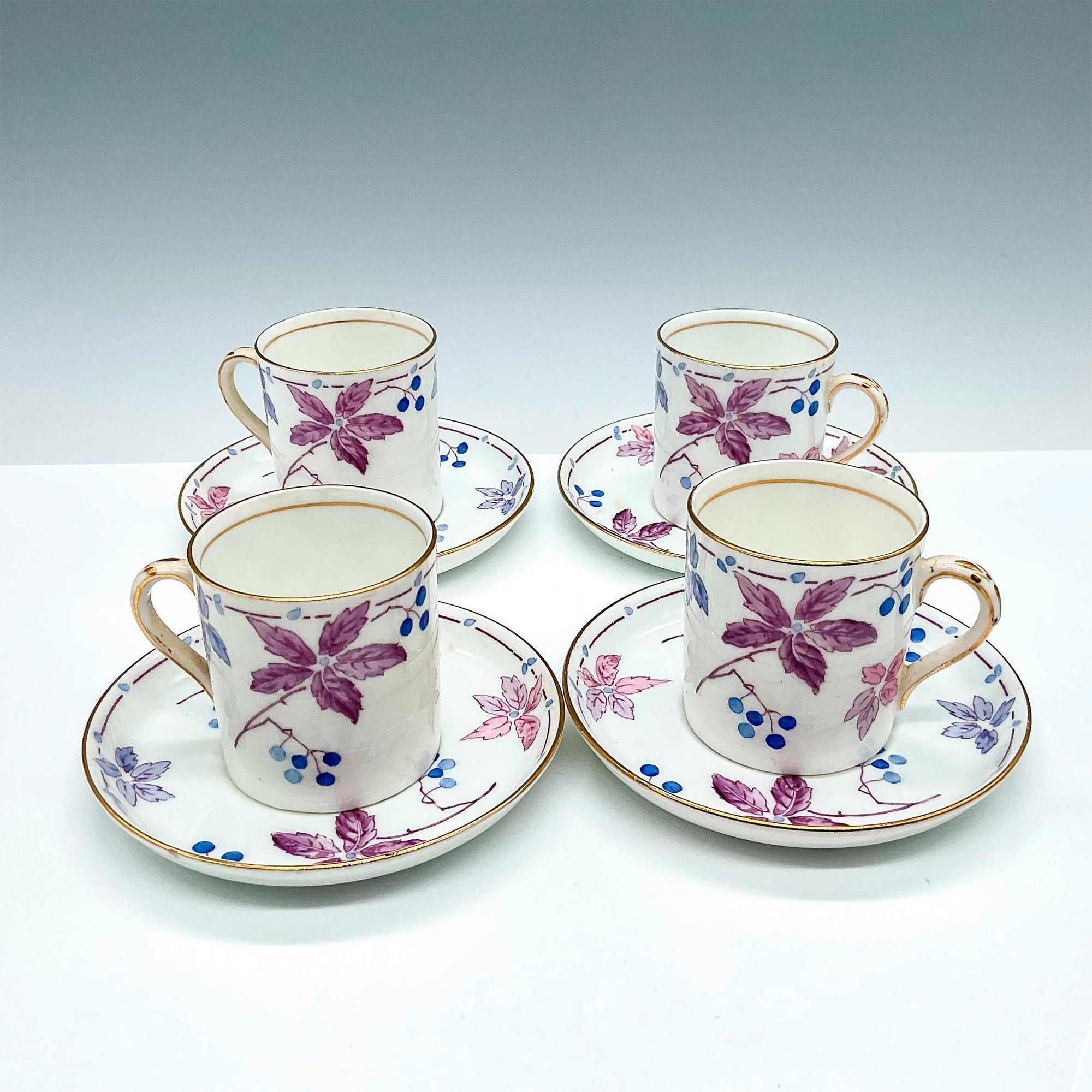 8pc Foley China Demitasse Cups and Saucers - Image 2 of 3