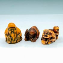 3pc Netsuke Style Carvings/Figurines
