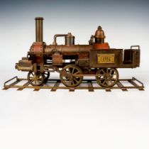 Brass Model Locomotive Train with Rail