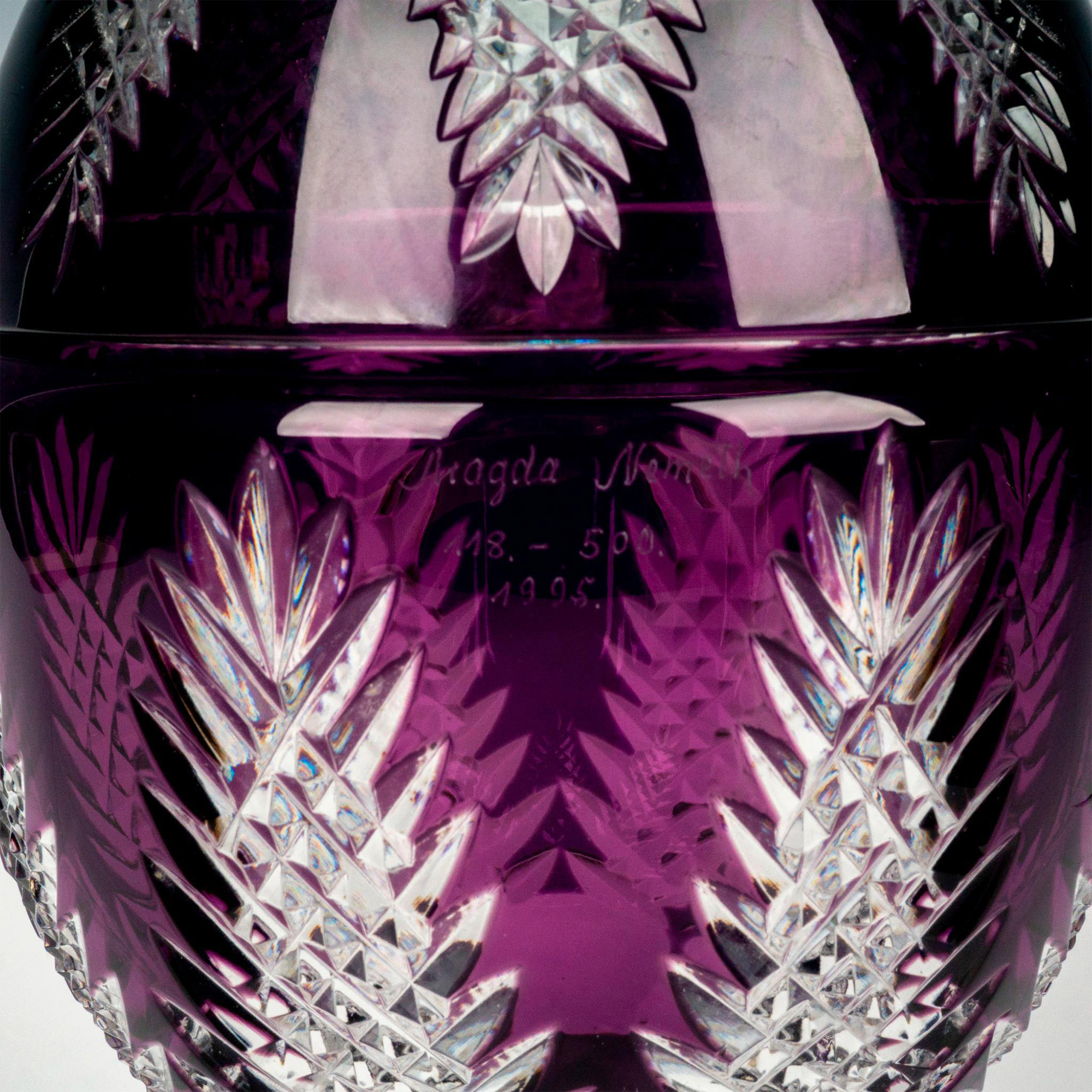 Ajka Magda Nemeth Purple Crystal Compote Egg Box - Bild 4 aus 4