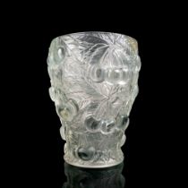 Lalique Style Art Glass Vase