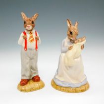2pc Royal Doulton Bunnykins, Father, Mother, Baby DB226,227
