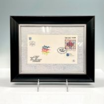 Yaacov Agam 1983 Israeli First Day Stamp on Envelope, Signed