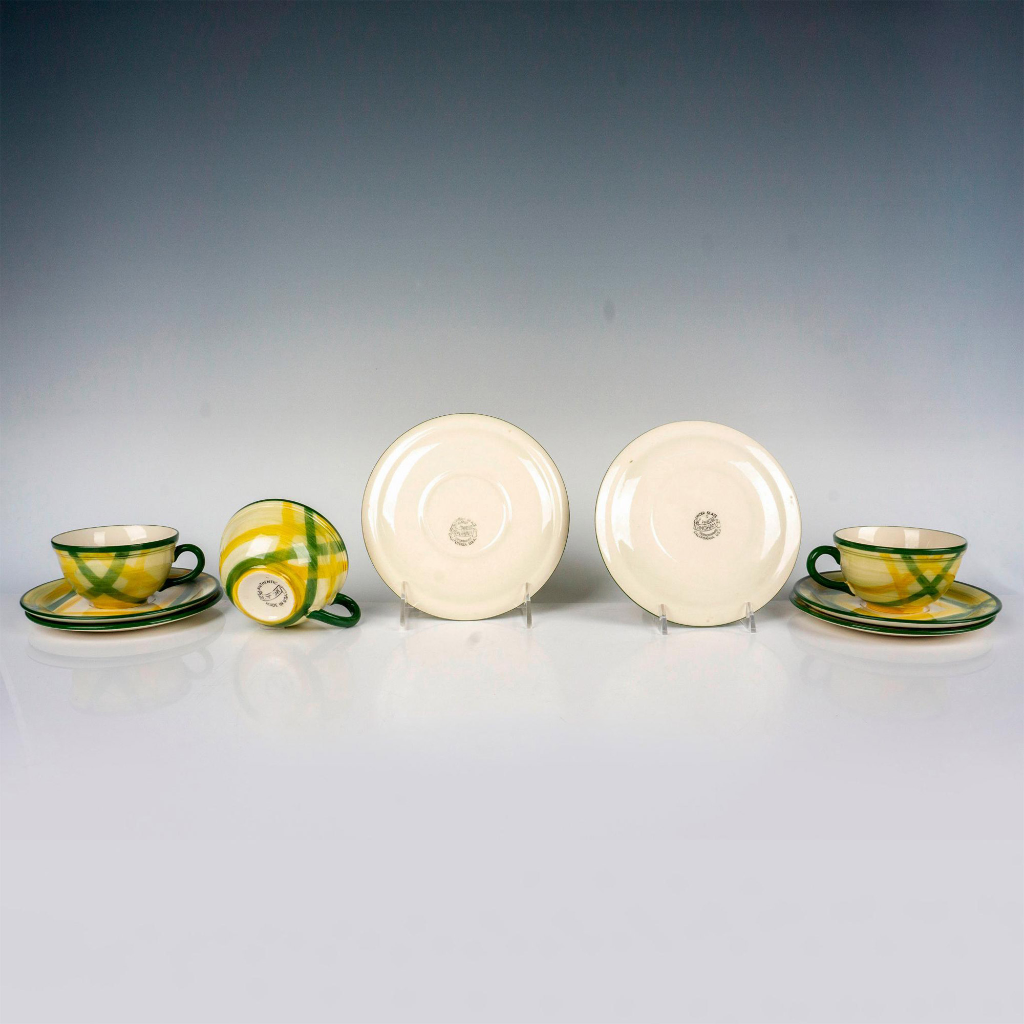 9pc Vernonware Pottery, Cups, Saucers, and Lunch Plate Sets - Image 2 of 3