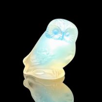 Lalique Crystal Opalescent Figurine, Nyctal Owl
