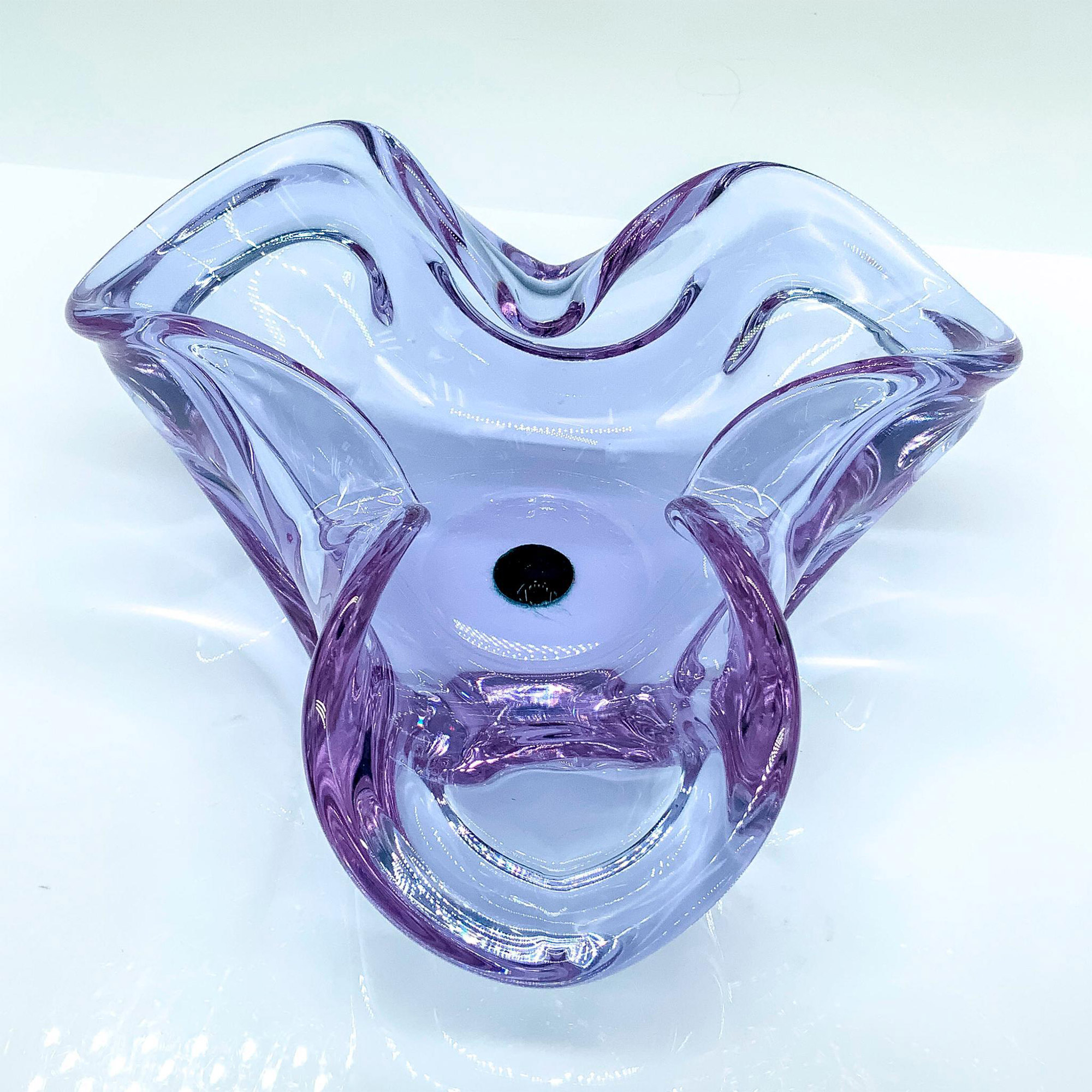 Contemporary Purple Glass Scalloped Dish - Bild 2 aus 3