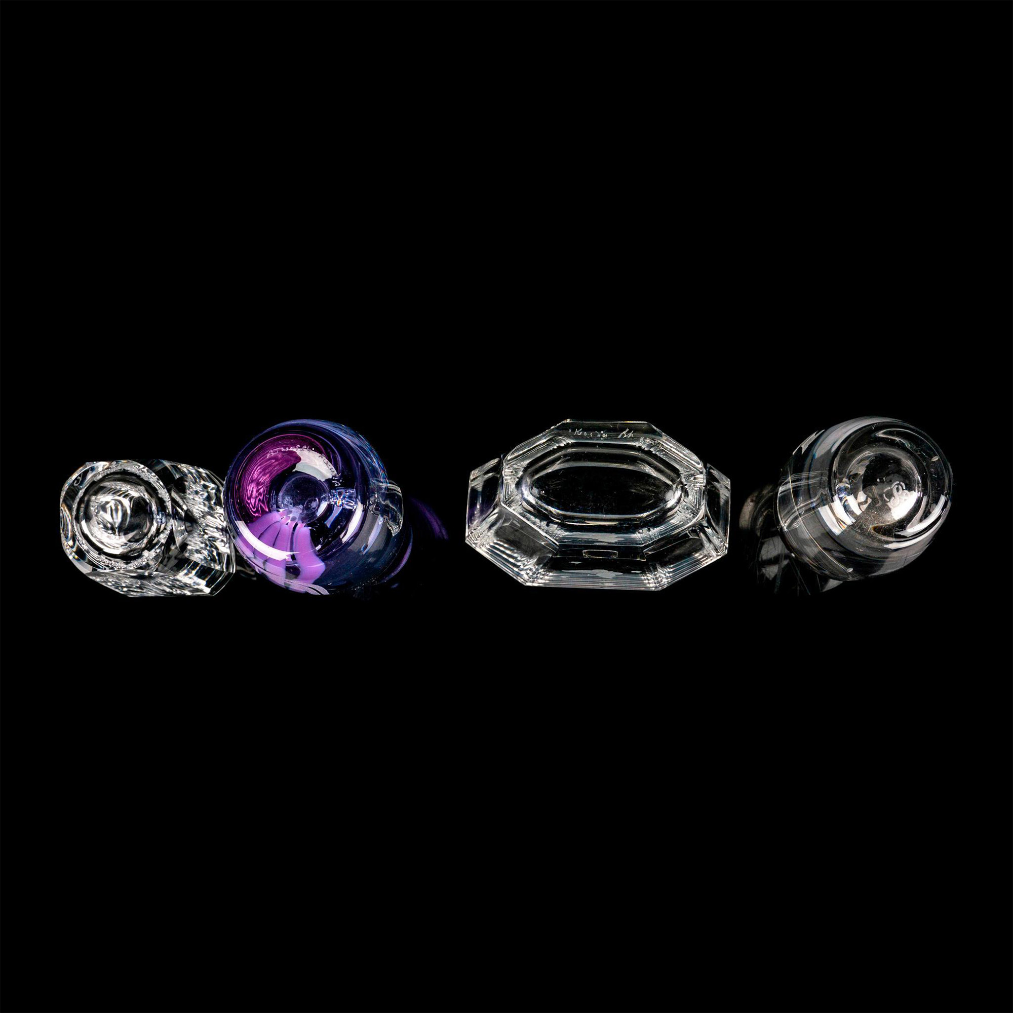 4pc Crystal Glass Vase Grouping - Bild 3 aus 3