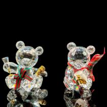 2pc Swarovski Crystal Figurines, Kris Bear