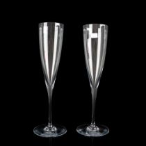 2pc Baccarat Crystal Champagne Glasses, 2013 World Series